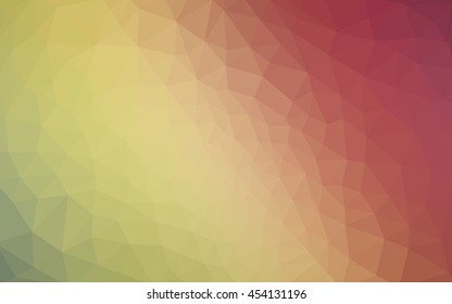 Multicolor red, green polygonal illustration, which consist of triangles. Geometric background in Origami style with gradient. Triangular design for your business.
