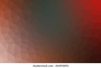Multicolor red, green polygonal illustration, which consist of triangles. Geometric background in Origami style with gradient. Triangular design for your business.