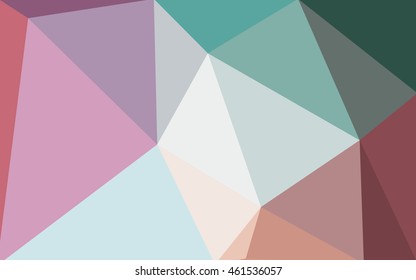 Multicolor red, green polygonal illustration, which consist of triangles. Geometric background in Origami style with gradient. Triangular design for your business.