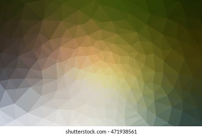 Multicolor red, green polygonal illustration, which consist of triangles. Geometric background in Origami style with gradient. Triangular design for your business.