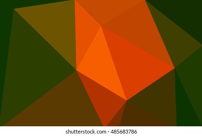 Multicolor red, green polygonal illustration, which consist of triangles. Geometric background in Origami style with gradient. Triangular design for your business.