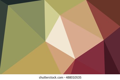 Multicolor red, green polygonal illustration, which consist of triangles. Geometric background in Origami style with gradient. Triangular design for your business.