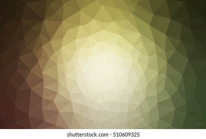 Multicolor red, green polygonal illustration, which consist of triangles. Geometric background in Origami style with gradient. Triangular design for your business.