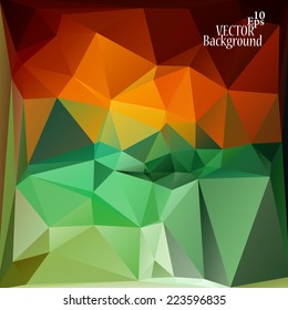 Multicolor ( Red, Green, Yellow ) Design Templates. Geometric Triangular Abstract Modern Vector Background. 