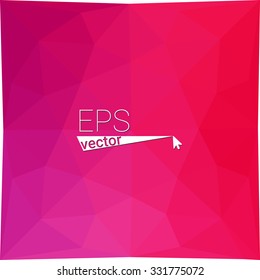multicolor red, pink geometric rumpled triangular low poly style gradient illustration graphic background. Vector polygonal design for your business.