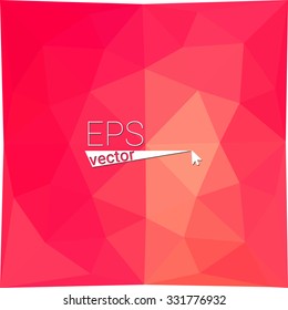 multicolor red, pink geometric rumpled triangular low poly style gradient illustration graphic background. Vector polygonal design for your business.