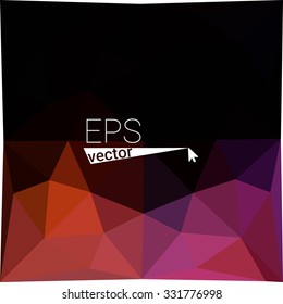 multicolor red, pink geometric rumpled triangular low poly style gradient illustration graphic background. Vector polygonal design for your business.
