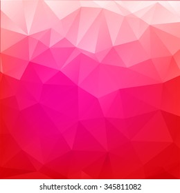 multicolor red and pink geometric rumpled triangular low poly style illustration graphic background. Vector polygonal design for business.