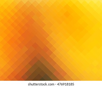 Multicolor red, yellow, orange, brown, green geometric rumpled triangular low poly style illustration graphic gradient background. Vector template for Your business.