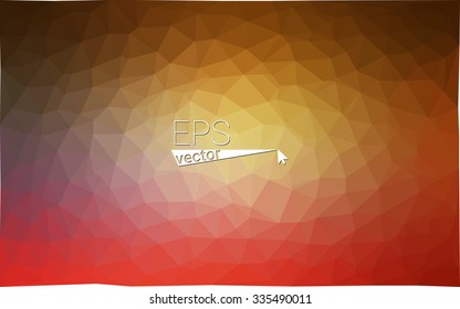 Multicolor red, yellow, orange  geometric rumpled triangular low poly style gradient illustration graphic background. Vector polygonal design for your business.