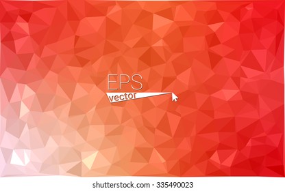 Multicolor red, yellow, orange  geometric rumpled triangular low poly style gradient illustration graphic background. Vector polygonal design for your business.