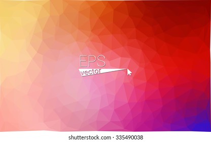 Multicolor red, yellow, orange  geometric rumpled triangular low poly style gradient illustration graphic background. Vector polygonal design for your business.