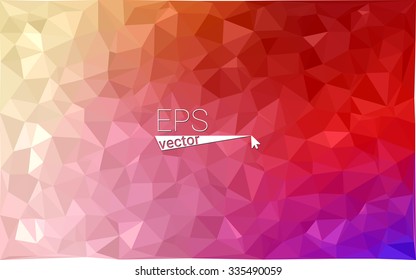 Multicolor red, yellow, orange  geometric rumpled triangular low poly style gradient illustration graphic background. Vector polygonal design for your business.