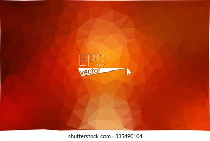 Multicolor red, yellow, orange  geometric rumpled triangular low poly style gradient illustration graphic background. Vector polygonal design for your business.