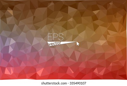 Multicolor red, yellow, orange  geometric rumpled triangular low poly style gradient illustration graphic background. Vector polygonal design for your business.