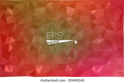Multicolor red, yellow, orange  geometric rumpled triangular low poly style gradient illustration graphic background. Vector polygonal design for your business.
