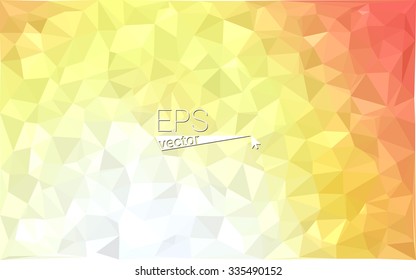 Multicolor red, yellow, orange  geometric rumpled triangular low poly style gradient illustration graphic background. Vector polygonal design for your business.