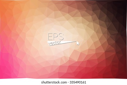Multicolor red, yellow, orange  geometric rumpled triangular low poly style gradient illustration graphic background. Vector polygonal design for your business.
