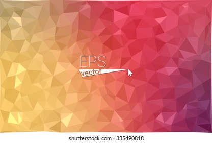 Multicolor red, yellow, orange  geometric rumpled triangular low poly style gradient illustration graphic background. Vector polygonal design for your business.