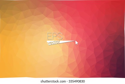 Multicolor red, yellow, orange  geometric rumpled triangular low poly style gradient illustration graphic background. Vector polygonal design for your business.