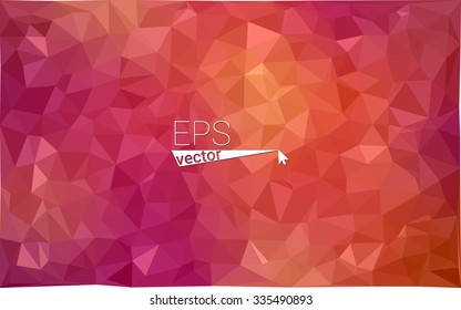 Multicolor red, yellow, orange  geometric rumpled triangular low poly style gradient illustration graphic background. Vector polygonal design for your business.