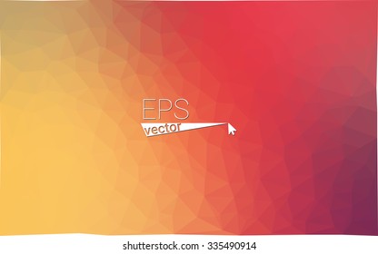 Multicolor red, yellow, orange  geometric rumpled triangular low poly style gradient illustration graphic background. Vector polygonal design for your business.