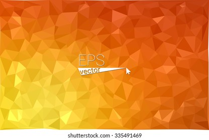Multicolor red, yellow, orange  geometric rumpled triangular low poly style gradient illustration graphic background. Vector polygonal design for your business.