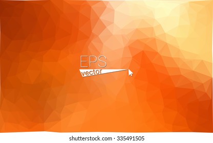 Multicolor red, yellow, orange  geometric rumpled triangular low poly style gradient illustration graphic background. Vector polygonal design for your business.