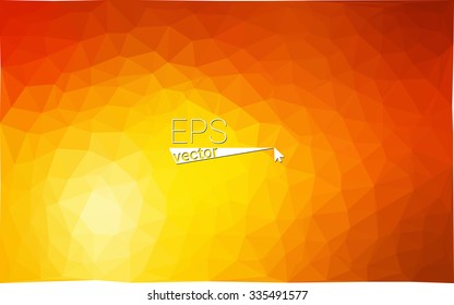 Multicolor red, yellow, orange  geometric rumpled triangular low poly style gradient illustration graphic background. Vector polygonal design for your business.