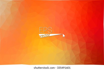Multicolor red, yellow, orange  geometric rumpled triangular low poly style gradient illustration graphic background. Vector polygonal design for your business.