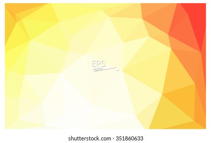 Multicolor red, yellow, orange geometric rumpled triangular low poly origami style gradient illustration graphic background. Vector polygonal design for your business.