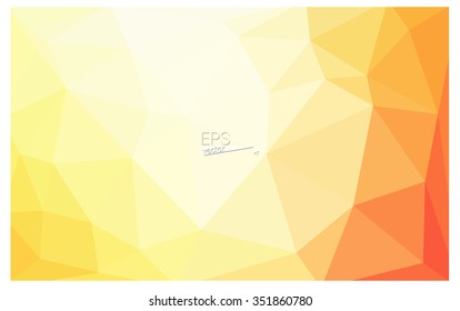 Multicolor red, yellow, orange geometric rumpled triangular low poly origami style gradient illustration graphic background. Vector polygonal design for your business.