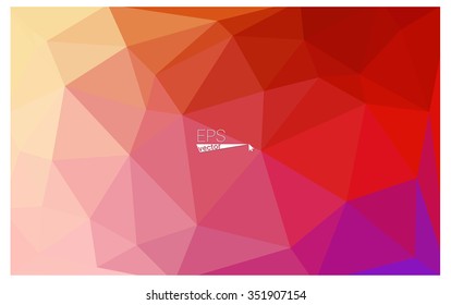 Multicolor red, yellow, orange geometric rumpled triangular low poly origami style gradient illustration graphic background. Vector polygonal design for your business.