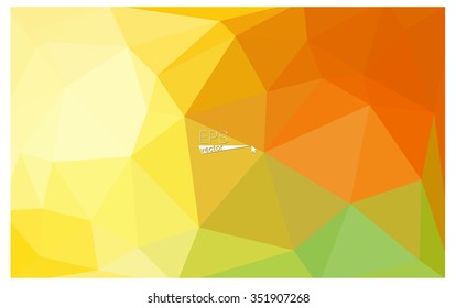 Multicolor red, yellow, orange geometric rumpled triangular low poly origami style gradient illustration graphic background. Vector polygonal design for your business.
