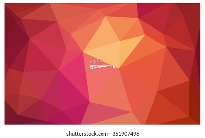 Multicolor red, yellow, orange geometric rumpled triangular low poly origami style gradient illustration graphic background. Vector polygonal design for your business.