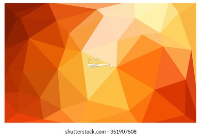 Multicolor red, yellow, orange geometric rumpled triangular low poly origami style gradient illustration graphic background. Vector polygonal design for your business.