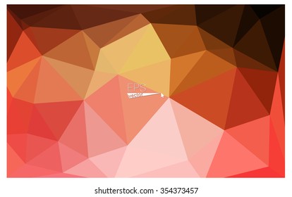 Multicolor red, yellow, orange geometric rumpled triangular low poly origami style gradient illustration graphic background. Vector polygonal design for your business.