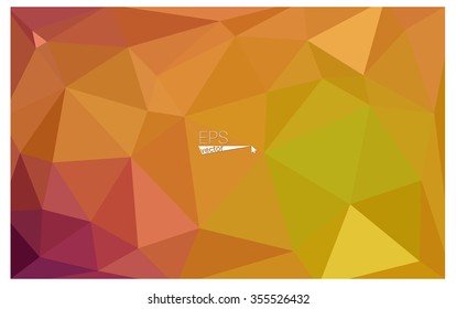 Multicolor red, yellow, orange geometric rumpled triangular low poly origami style gradient illustration graphic background. Vector polygonal design for your business.