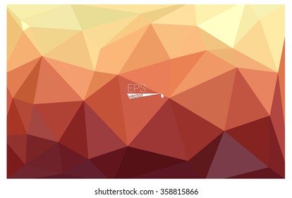 Multicolor red, yellow, orange geometric rumpled triangular low poly origami style gradient illustration graphic background. Vector polygonal design for your business.