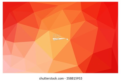 Multicolor red, yellow, orange geometric rumpled triangular low poly origami style gradient illustration graphic background. Vector polygonal design for your business.
