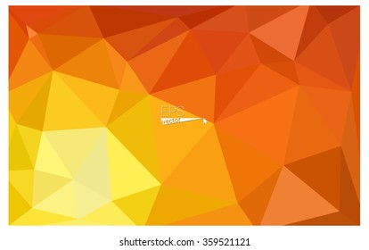Multicolor red, yellow, orange geometric rumpled triangular low poly origami style gradient illustration graphic background. Vector polygonal design for your business.