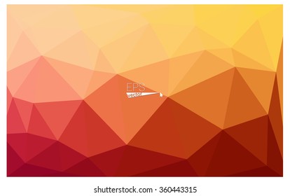 Multicolor red, yellow, orange geometric rumpled triangular low poly origami style gradient illustration graphic background. Vector polygonal design for your business.