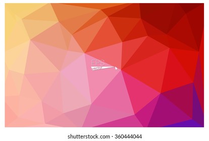Multicolor red, yellow, orange geometric rumpled triangular low poly origami style gradient illustration graphic background. Vector polygonal design for your business.