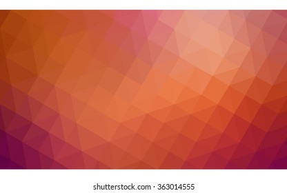 Multicolor red, yellow, orange polygonal illustration, which consist of triangles. Geometric background in Origami style with gradient. Triangular design for your business in vector.