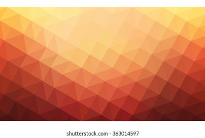 Multicolor red, yellow, orange polygonal illustration, which consist of triangles. Geometric background in Origami style with gradient. Triangular design for your business in vector.