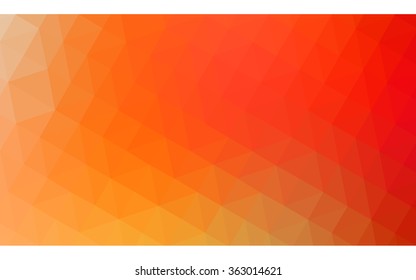 Multicolor red, yellow, orange polygonal illustration, which consist of triangles. Geometric background in Origami style with gradient. Triangular design for your business in vector.