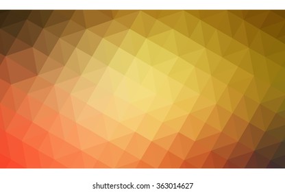 Multicolor red, yellow, orange polygonal illustration, which consist of triangles. Geometric background in Origami style with gradient. Triangular design for your business in vector.