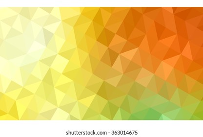 Multicolor red, yellow, orange polygonal illustration, which consist of triangles. Geometric background in Origami style with gradient. Triangular design for your business in vector.