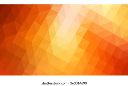 Multicolor red, yellow, orange polygonal illustration, which consist of triangles. Geometric background in Origami style with gradient. Triangular design for your business in vector.