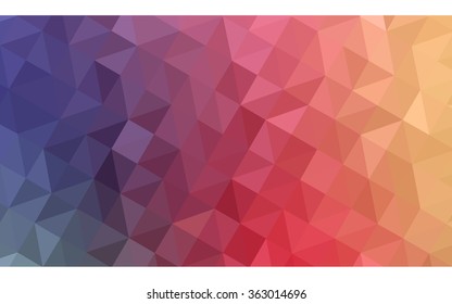 Multicolor red, yellow, orange polygonal illustration, which consist of triangles. Geometric background in Origami style with gradient. Triangular design for your business in vector.